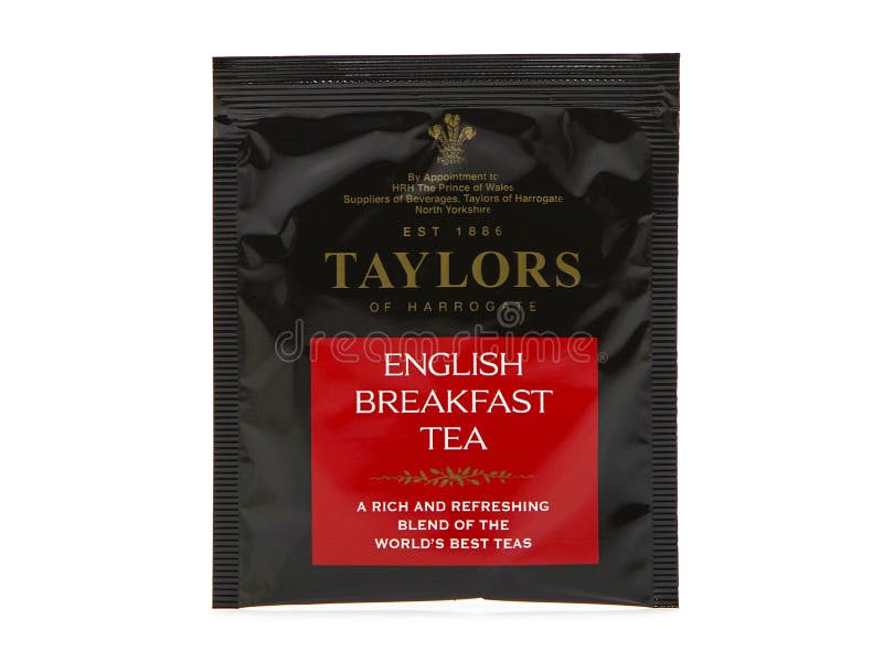 Taylors of Harrogate, English Breakfast Tea Sachet Editorial Stock ...