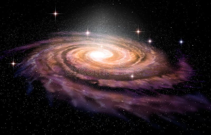 Galaxia espiral en spcae profundos ilustración del vector Galaxia espiral en spcae profundos ilustración del vector