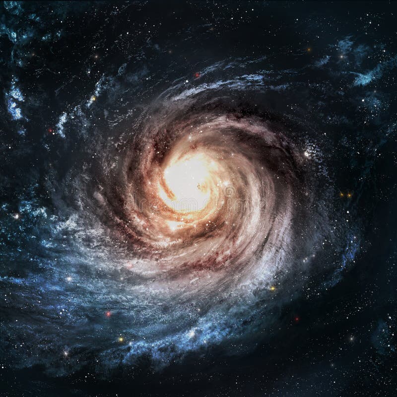 Galaxia espiral increíblemente hermosa en alguna parte adentro