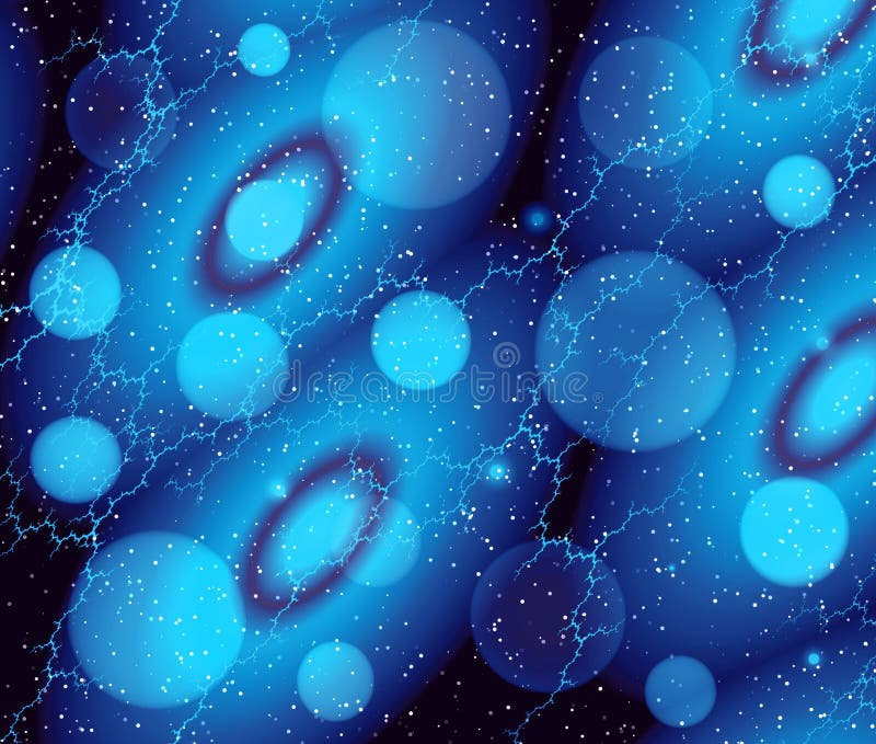Galaxie bleue illustration stock