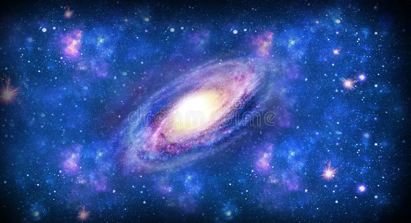 Galaxie im Raum, schwarzes Loch, Universum