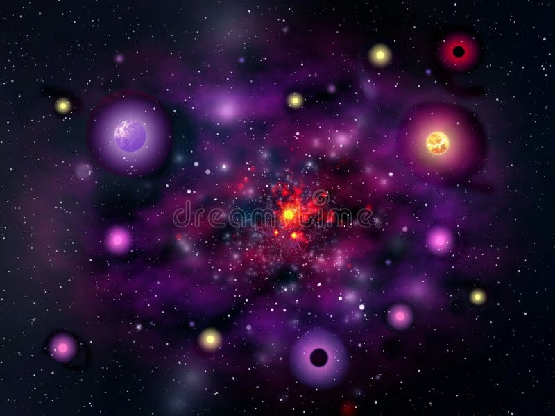 Galaxie violette illustration de vecteur