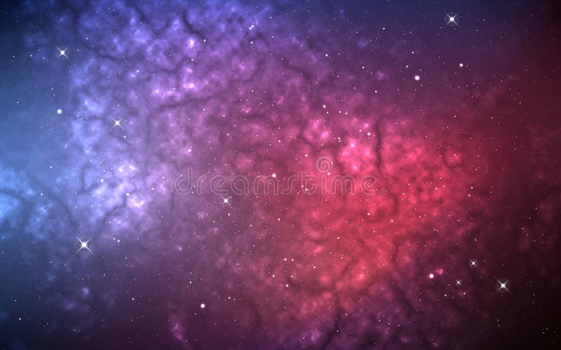 Galaxisk bakgrund. realistisk starturstruktur. Glasande nebuli med konstellationer. färguniversum med klara stjärnor. djup vektor illustrationer