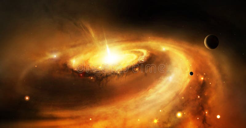 Galaxy nucleo di spazio su sfondo nero.