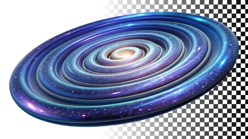 Galaxy swirl design element, cosmic spiral shape, space theme png transparent image Generative AI royalty free illustration