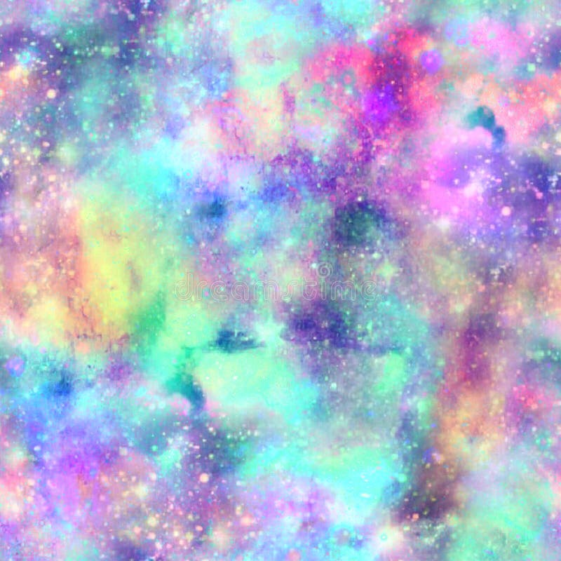 Starry Galaxy Print in Unicorn Colors Pattern.Starry outer space background  texture. - Illustration Stock Illustration