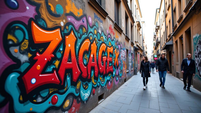 Galeria Graffiti w mieście ilustracji