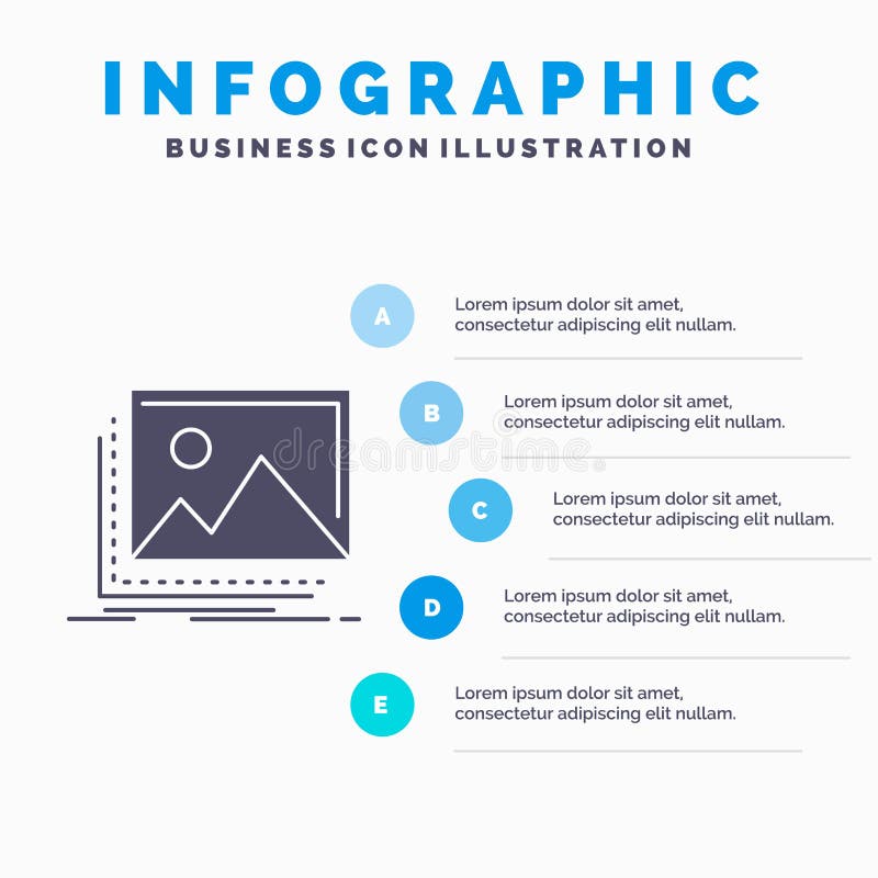 galerie, image, paysage, nature, calibre d'Infographics de photo pour le site Web et pr?sentation Ic?ne grise de GLyph avec infog illustration stock galerie, image, paysage, nature, calibre d'Infographics de photo pour le site Web et pr?sentation Ic?ne grise de GLyph avec infog illustration stock