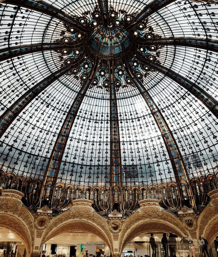 The Galerie Lafayette& X27;s Dome, View of the Interior Design in the ...