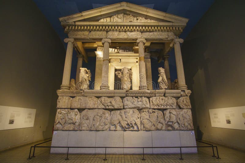 Galerie Partenona Elgin Marbles in the British Museum, Londyn, Anglia, Wielka Brytania fotografia royalty free