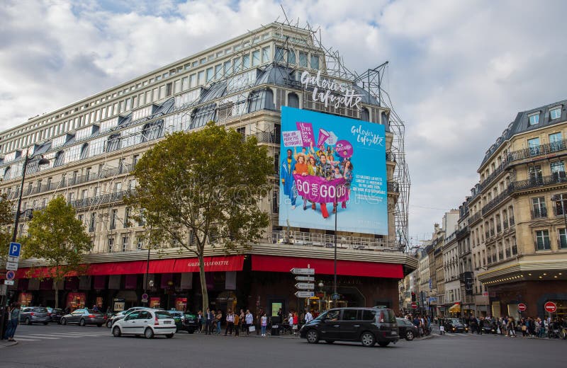 Art Nouveau Decor and Stained Glass Dome Windows of the Flagship Galeries Lafayette Iconic