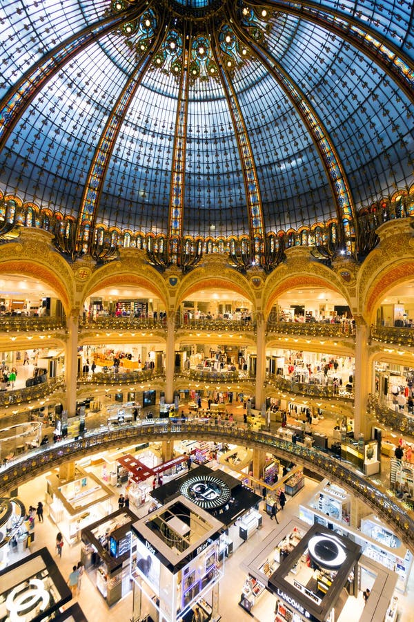 Galeries Lafayette Paris editorial image. Image of building - 56349465