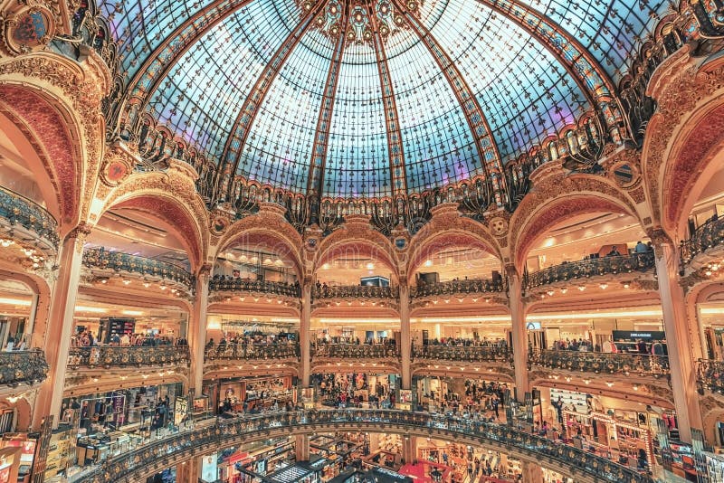 Galeries Lafayette Shopping Mall Editorial Stock Photo Image of