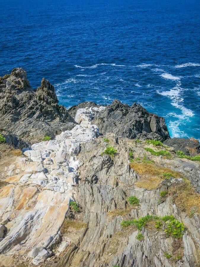 Scenic seascape at Seixo Branco, near Oleiros, A Coruna Province, Galicia stock photo Scenic seascape at Seixo Branco, near Oleiros, A Coruna Province, Galicia stock photo