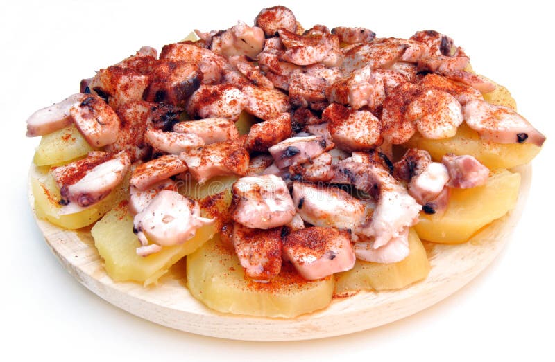 Galician octopus stock image