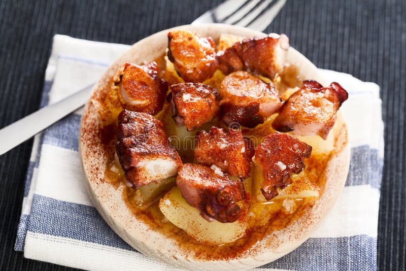 Galician octopus royalty free stock photography