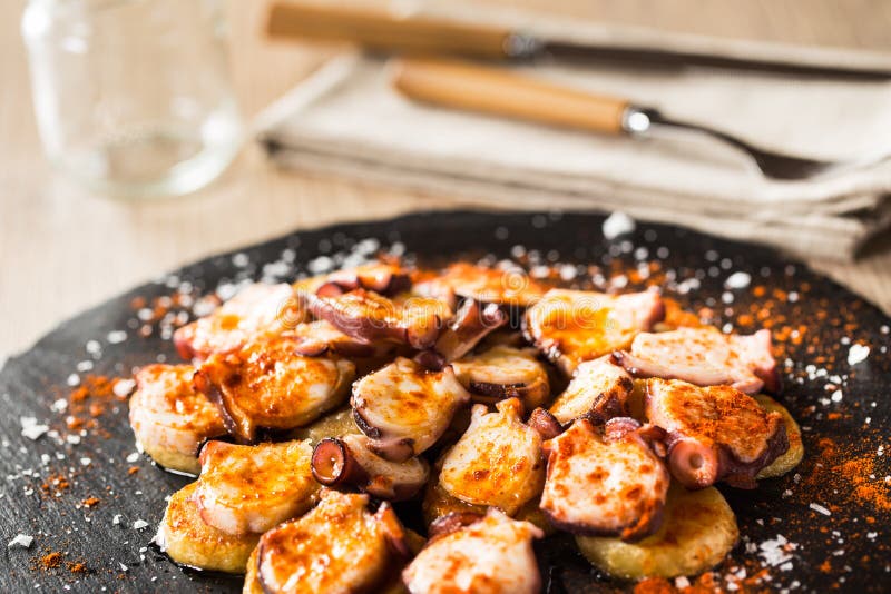 Galician octopus royalty free stock photos