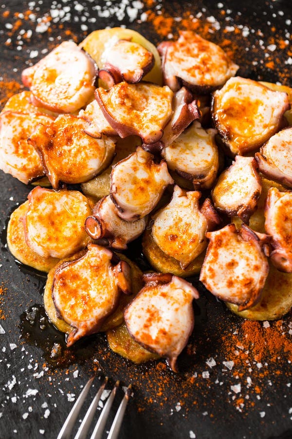 Galician octopus stock images