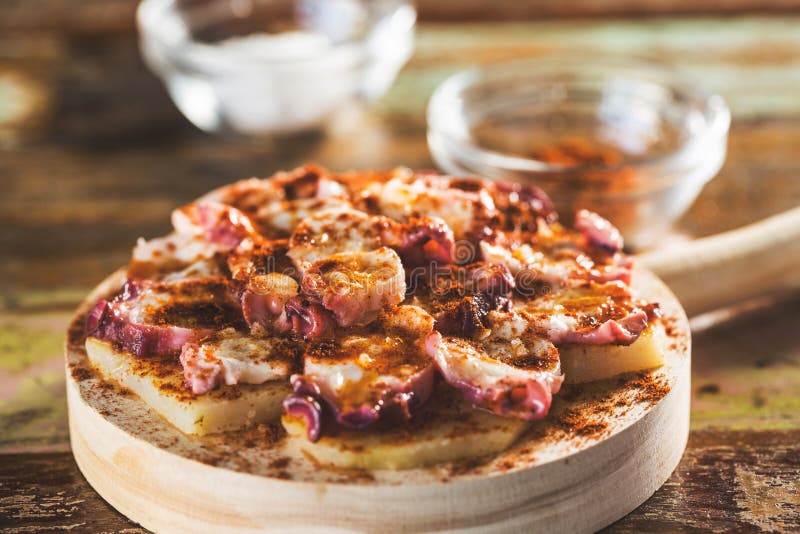 Galician octopus stock images