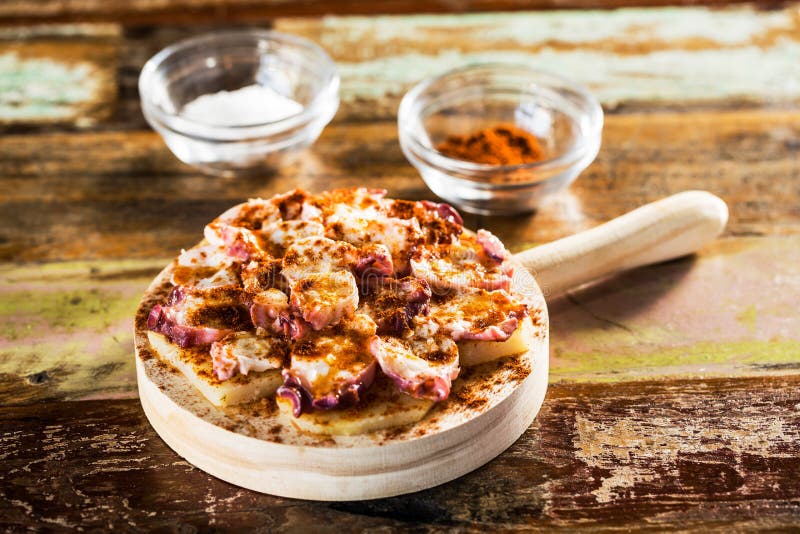 Galician octopus stock photos