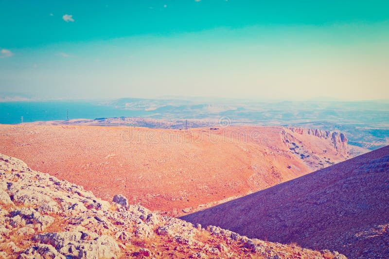 Galilee Mountains stock image. Image of mountain, filter 39809185