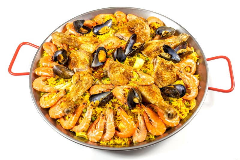 Galinha e marisco foto de stock. Imagem de paella, gastronomia 173210980