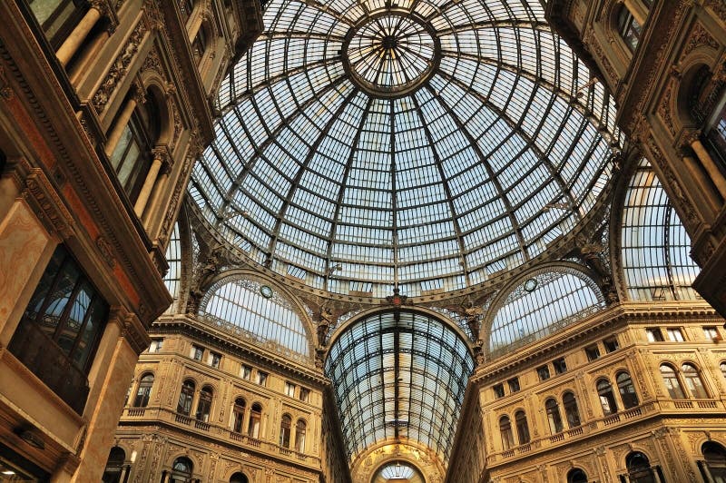 This picture shows the Galeria Umberto I, a historic shopping mall in Naples, Italy. This picture shows the Galeria Umberto I, a historic shopping mall in Naples, Italy