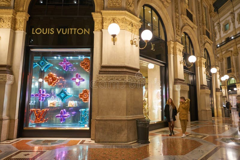 Milan, Italy - May 25 2018: Louis Vuitton Shop In Galleria Vittorio  Emanuele II On Background In Milan, Italy Stock Photo, Picture and Royalty  Free Image. Image 111723653.