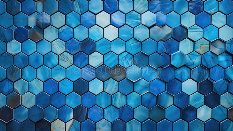 Gallery hexagonal blue vector illustration