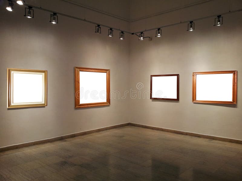 Gallery walls with blank frames