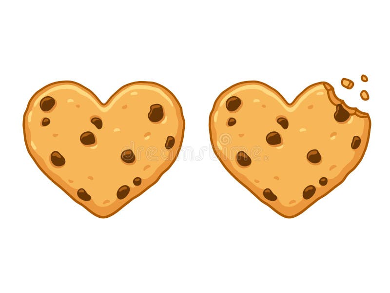 Galleta en forma de corazón ilustración del vector
