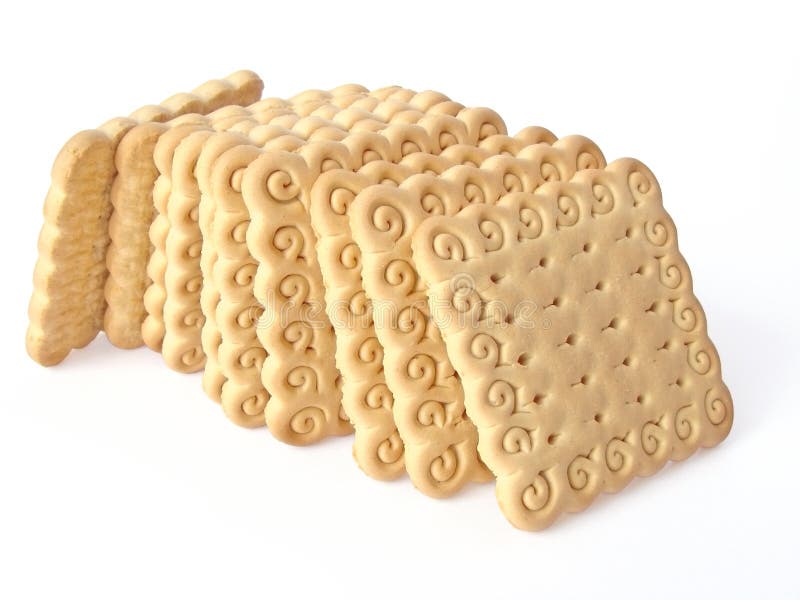 Some biscuits isolated on white. Some biscuits isolated on white