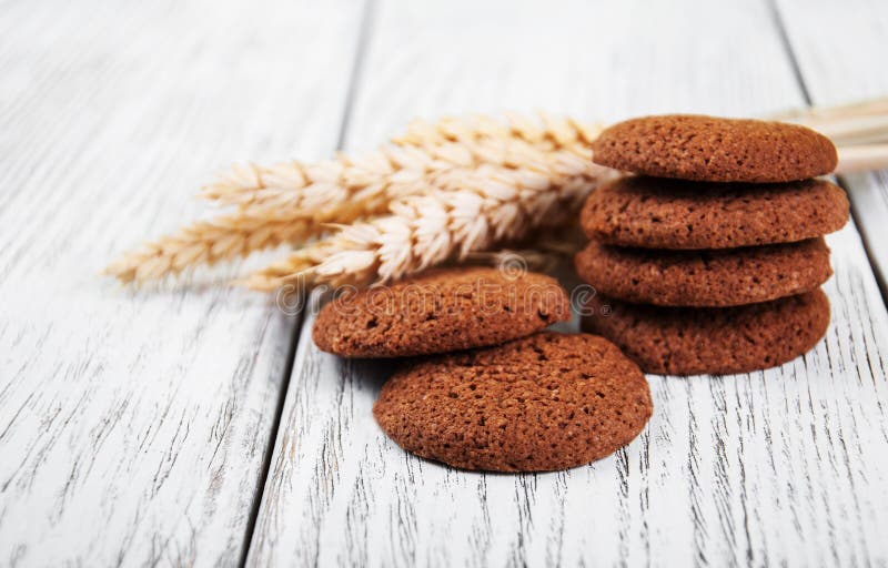 Galletas de harina de avena sanas imágenes de archivo libres de regalías Galletas de harina de avena sanas imágenes de archivo libres de regalías