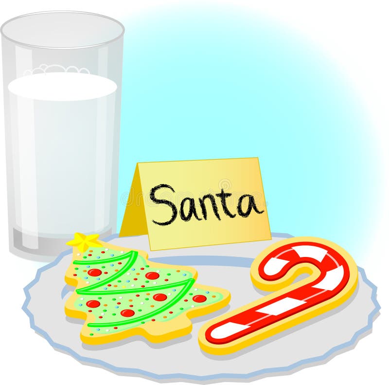 Galletas de la Navidad para Santa ilustración del vector Galletas de la Navidad para Santa ilustración del vector