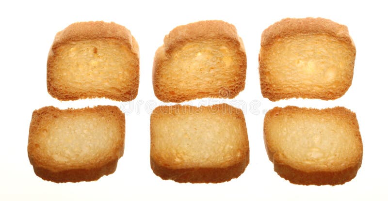 Galletas de la tostada del pan del pan de los bizcochos tostados, comida de la dieta fotografía de archivo Galletas de la tostada del pan del pan de los bizcochos tostados, comida de la dieta fotografía de archivo