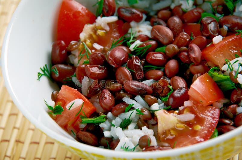 Gallo pinto - traditional dish of Nicaragua and Costa Rica made with rice and beans.