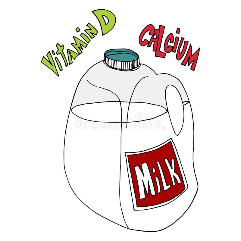 Gallon of Milk stock vector. Illustration of health, healthcare 56363311