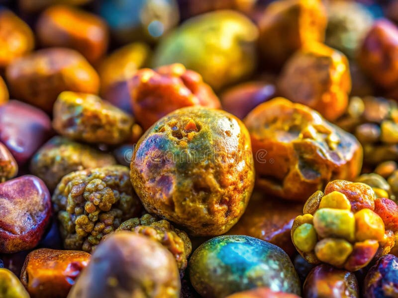 Gallstones in Stool Sample A Microscopic View of a Medical Diagnosis and Potential Health Implications stock illustration