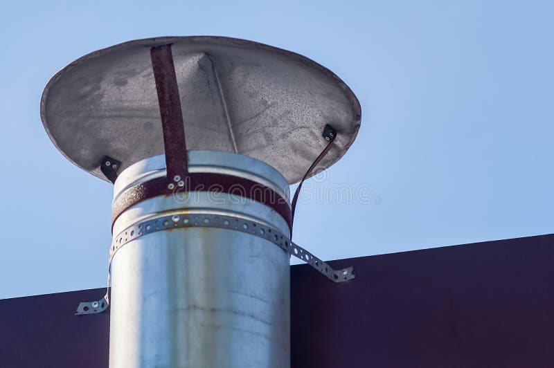 Galvanized Sheet Metal Chimney Cover. Stock Image Image of chimney