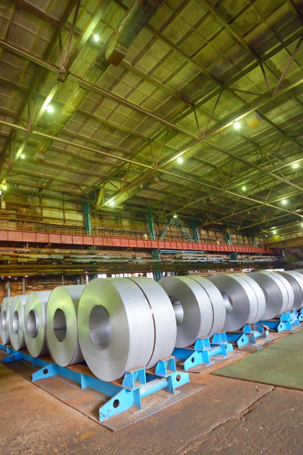 Galvanized steel coil royalty free stock image