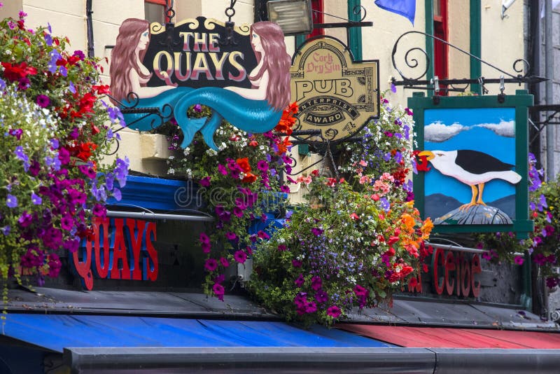 Pubs and Bars on Quay Street in Galway royalty free stock photos Pubs and Bars on Quay Street in Galway royalty free stock photos