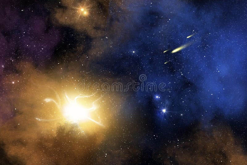 Galáxia e nebulosa ilustração royalty free