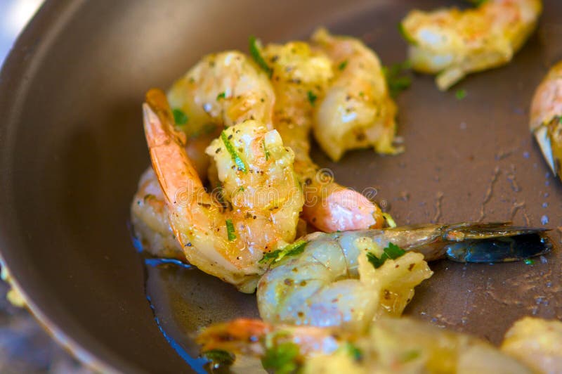 An image of decadent sauteed shrimp. An image of decadent sauteed shrimp