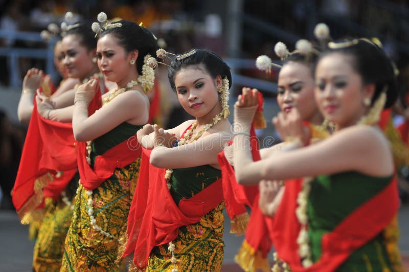 Gambyong Traditional Dance from Java stock photo