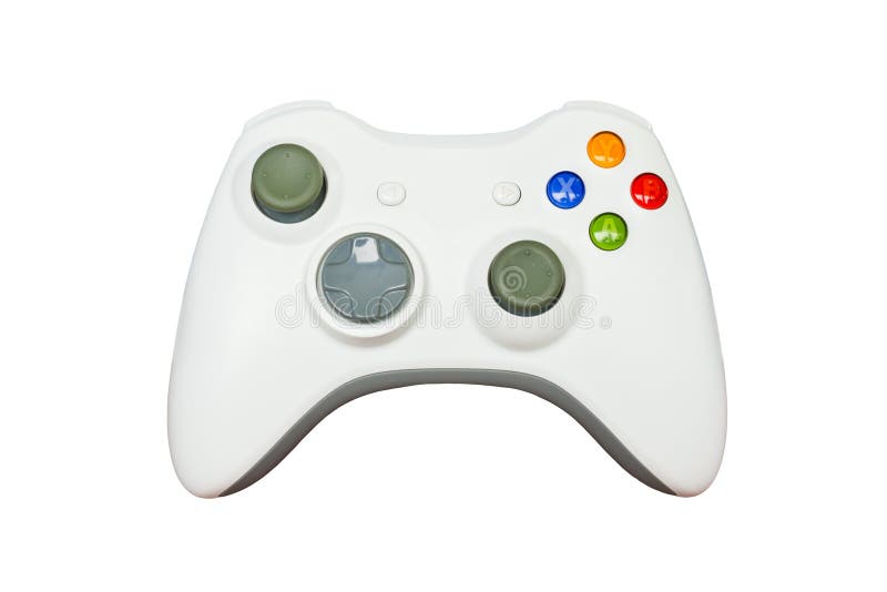 Game controller on white background