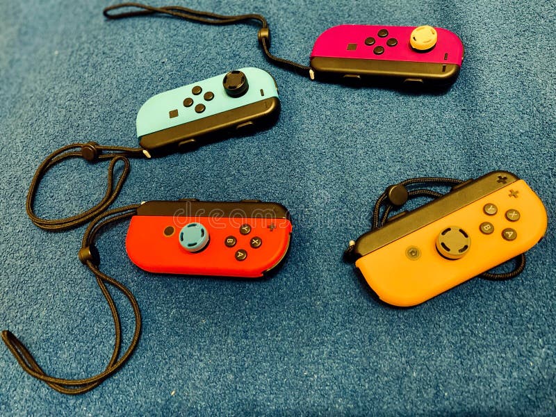 Game controllers in different colors