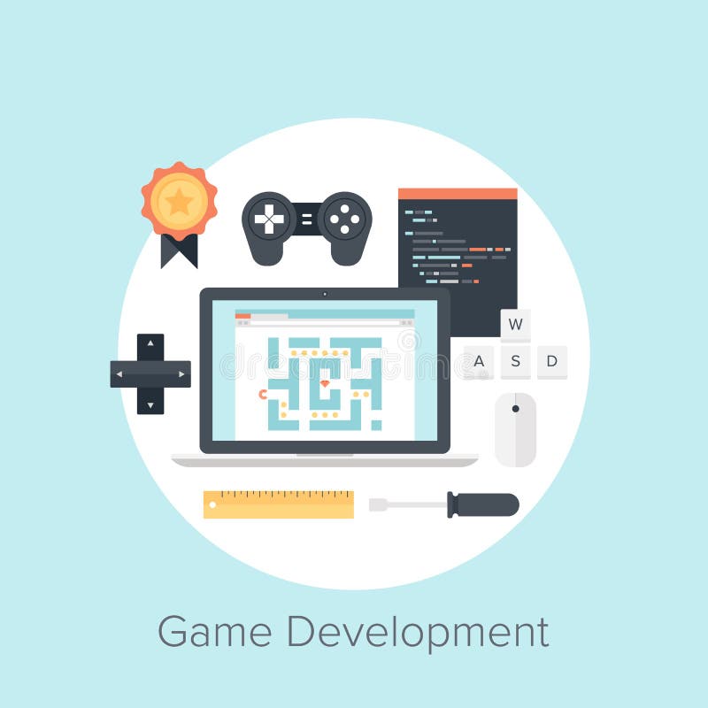Game Development stock illustration