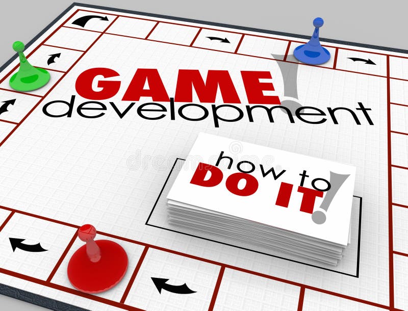 Game Development Board Game How to Learn Software App Programming vector illustration