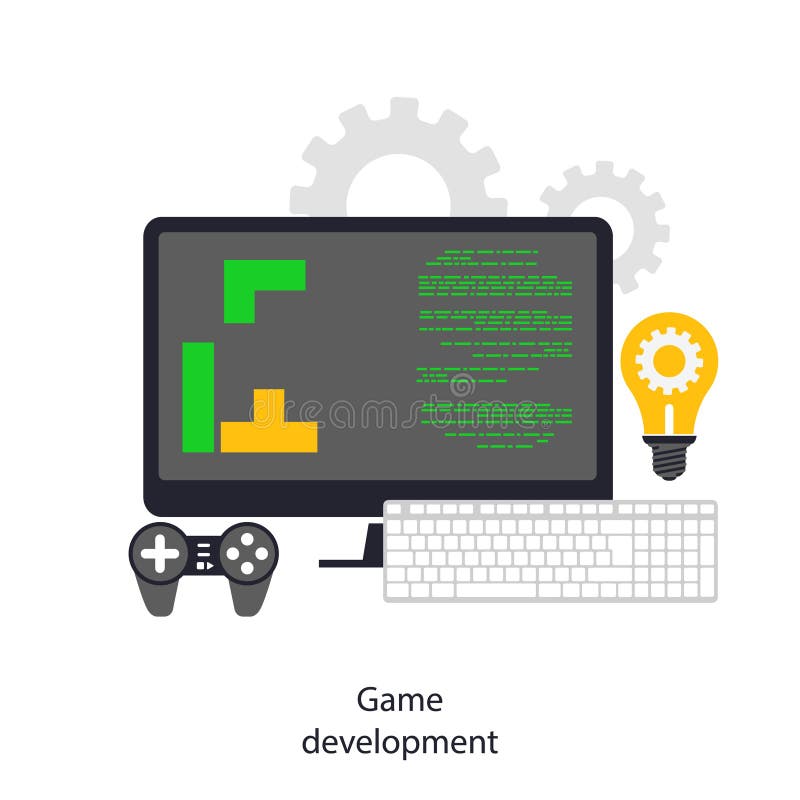 Game development vector illustration