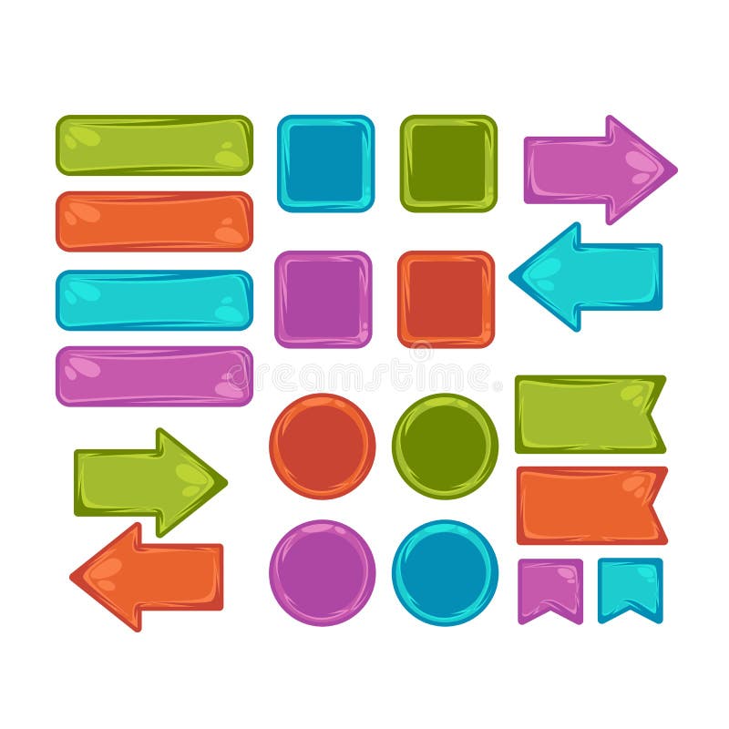Game elements vector illustration Game elements vector illustration